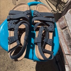 Nwob Earth Origins Sophie Blue Sandals sz 9 Wide